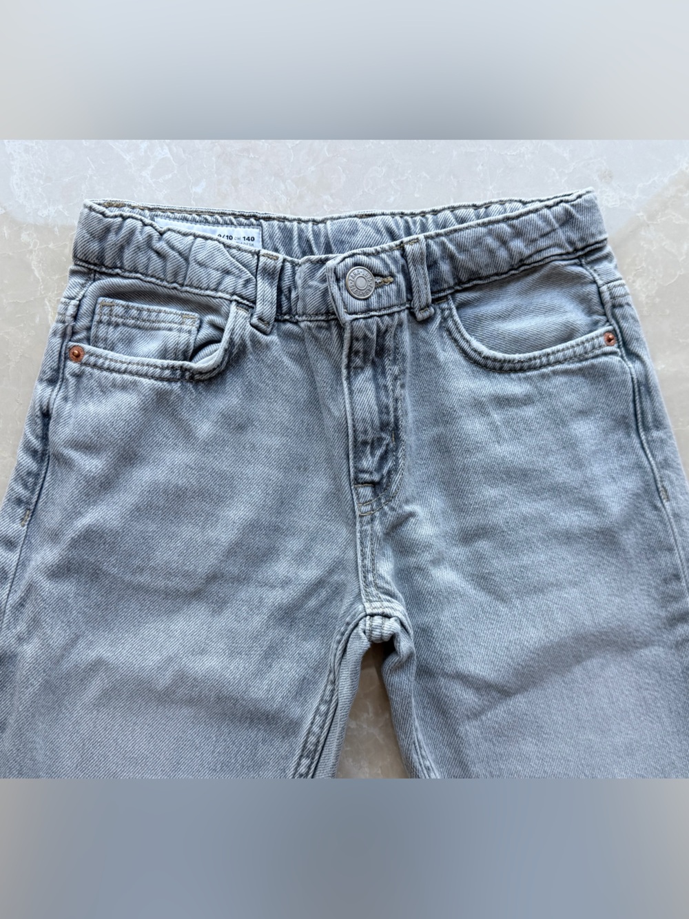 ZARA Jeans Size 9/10 kids , boys, girls, gray color, cotton 100%. - Picture 2 of 13